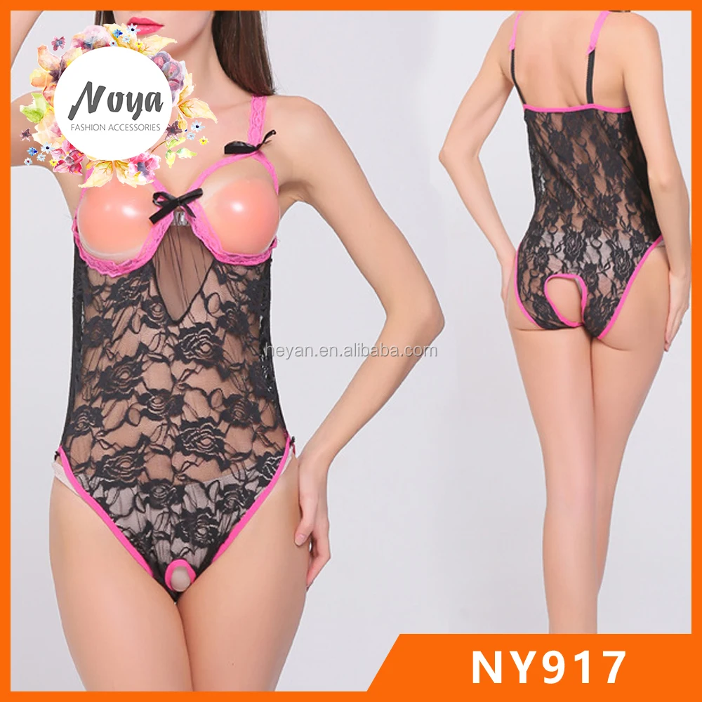 Cheap open nipple buster hot fashion show lace sexy lingerie