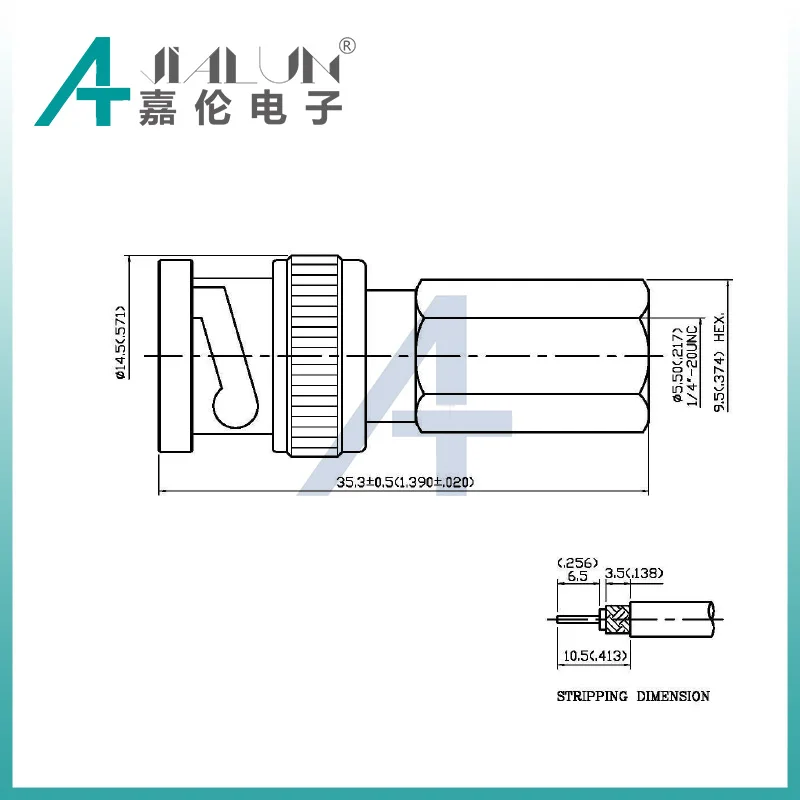 JIALUN Security Camera Cable Balun BNC Connector