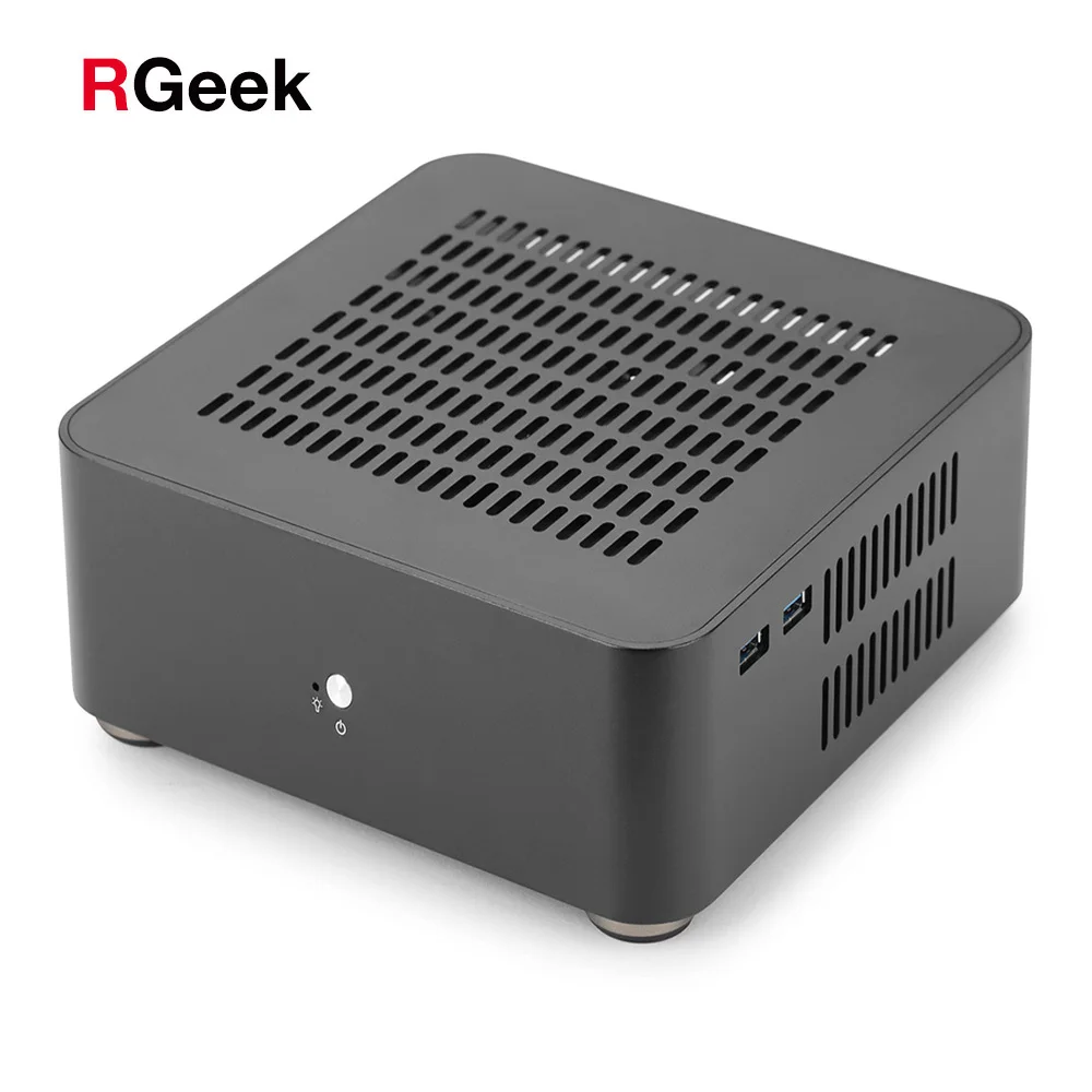 RGeek L80S Mini ITX Case External Power Supply PC Computer Desktops Chassis USB 3.0 Mini PC Case Computer Case Skins