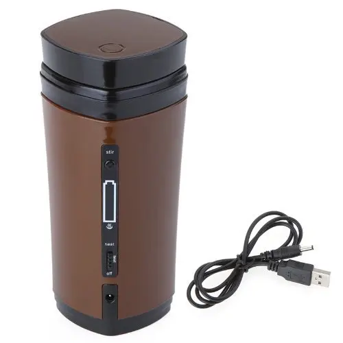 Rechargeable USB Powered Coffee Tea Cup Mug Warmer Automatic Stirring