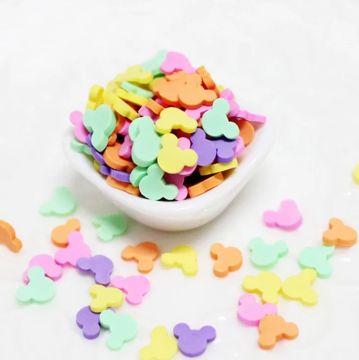 Cute Multi Color Mouse Polymer Clay Sprinkles Sweets Decor Parts Clay Flatback Cabochon Simulation Food Decoration