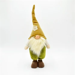 Nordic European Style Easy Spring Decorating Ideas For The Home Plush Easter Gnome Decor With Yellow Hat Decorations