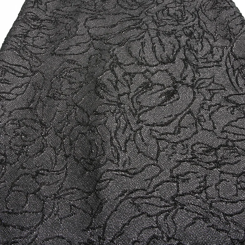 KEER Factory Custom TDJ69-L Custom factory wholesale 3d embossed floral pattern 100% polyester jacquard fabric glitter fabric