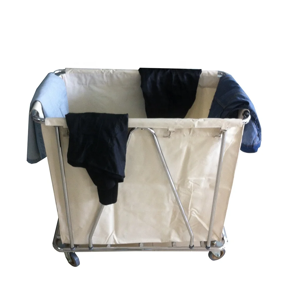 High Quality Hotel Cleaning Hospital Laundry Linen Bag Trolley
