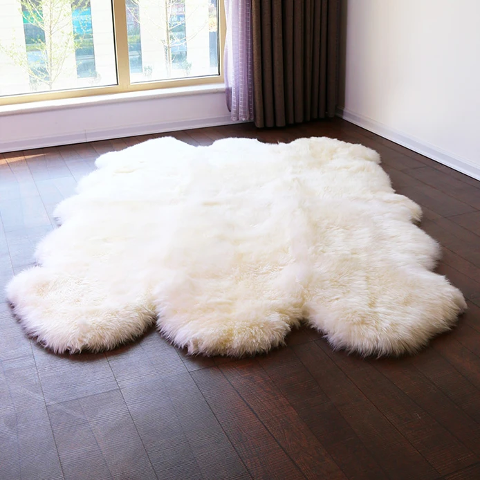 CX-D-112 Luxury Hand Made Genuine Sheep Fur Shaggy Carpet