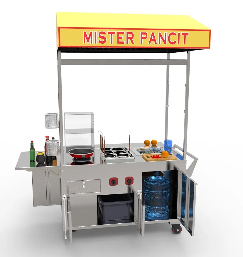 
Bike drive food vending carts 