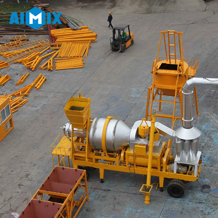 Aimix ALYQ60 mobile type hot selling continuous asphalt mixing plant ciber asphalt plant