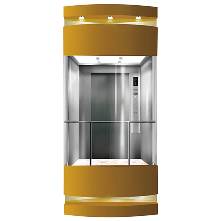 Gorgeous 360 degrees roomless residential glass panoramic observation lift