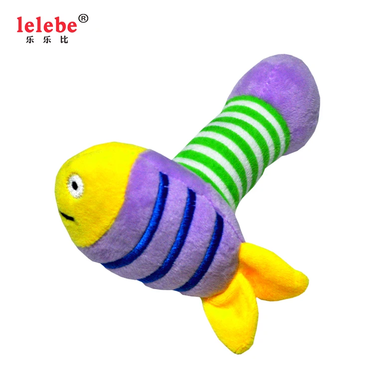 lelebe 2019   pet toy plush  baby rattle  children fish organic  empty   soft toy  wholesale with toys for new born babys