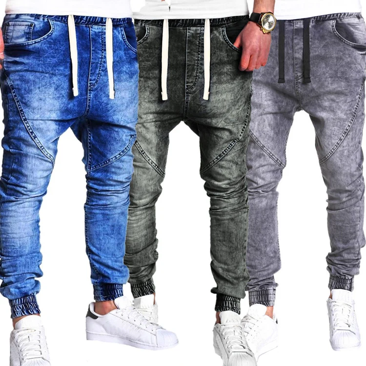 Discount Jogger Jeans With Drawstring For Man