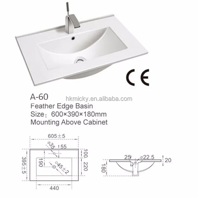 Bathroom ceramic cabinet basin sink