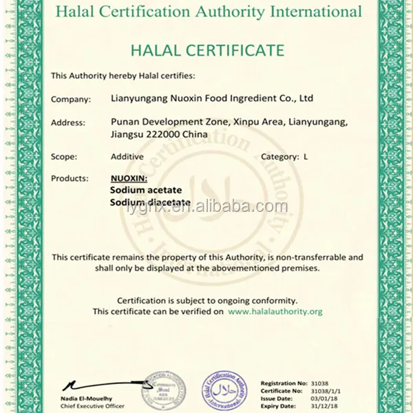 
food grade sodium diacetate 