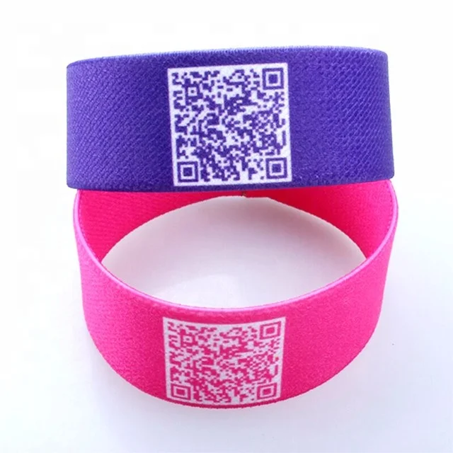 Детский/взрослый RFID и QR кодетрекинг мягкий Тканый материал RFID браслет 125 кГц