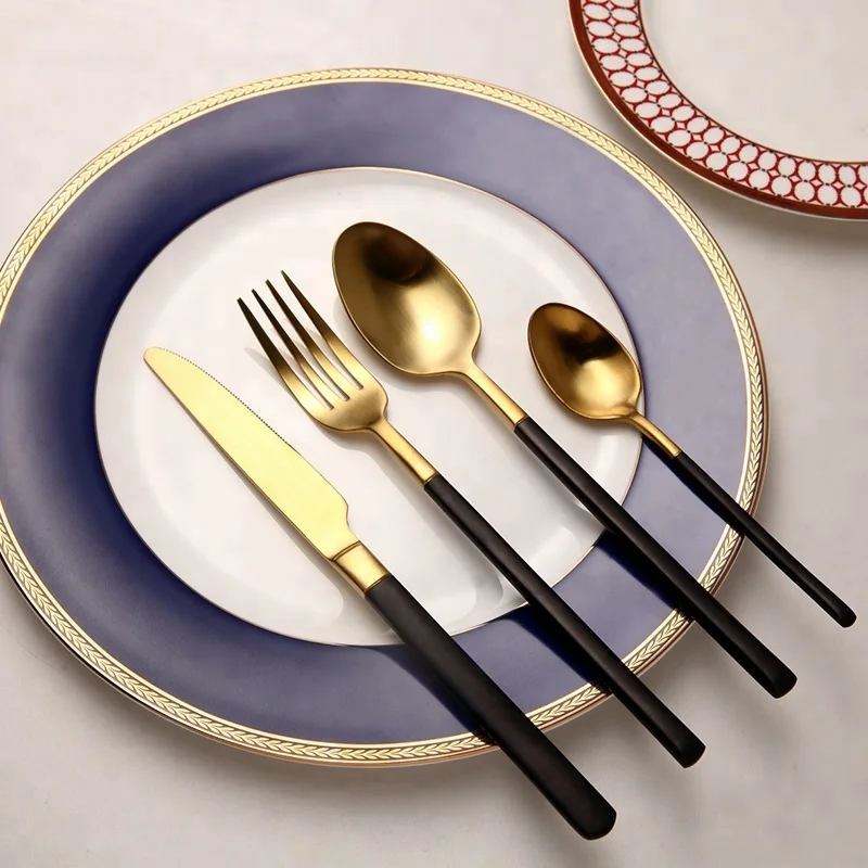 Hotel ceramic blue design 8inch dinner flat plates custom logo porcelain serving plates