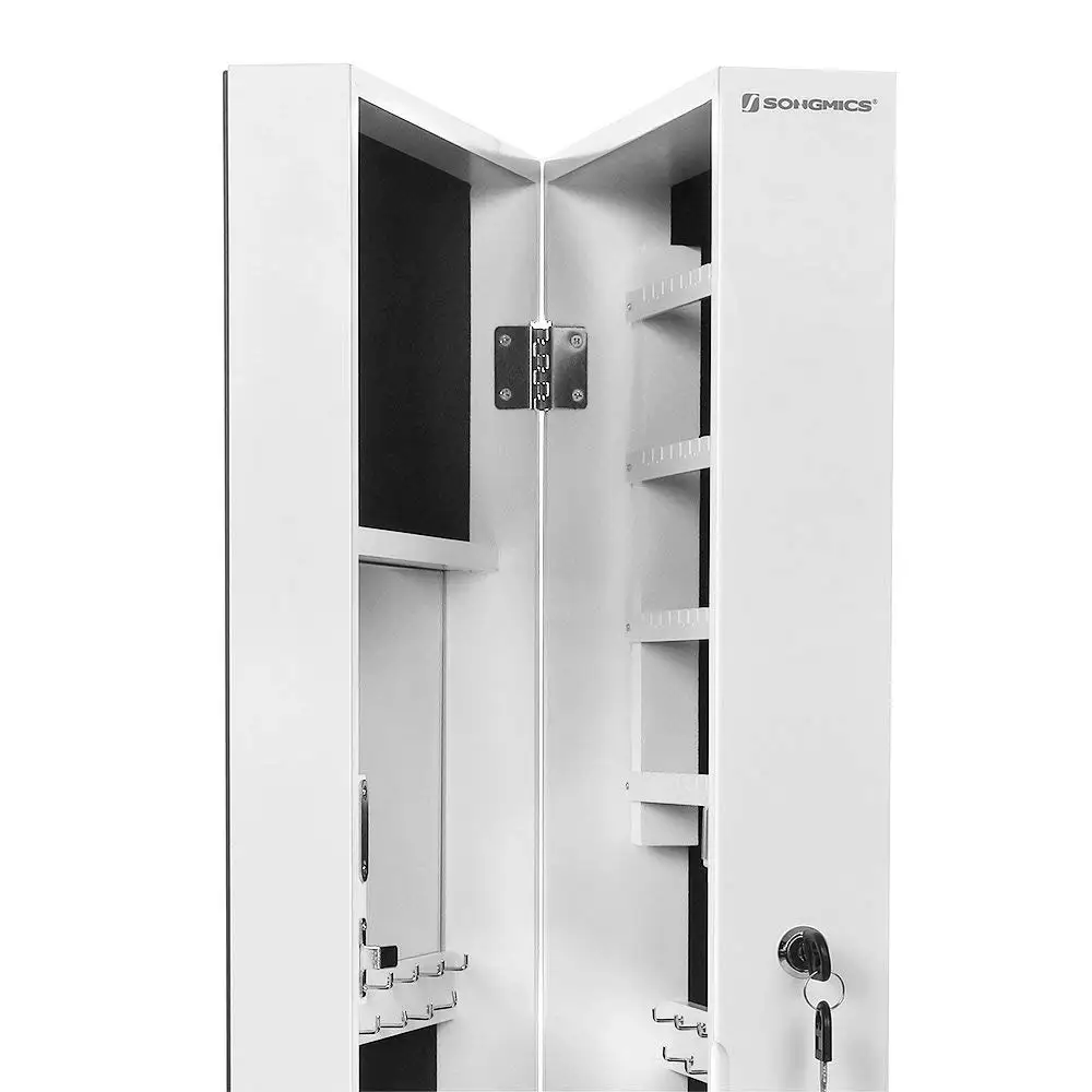 Chinese High QualitySimple And Practical Jewelry Cabinet Armoire Wall Mounted with Mirror