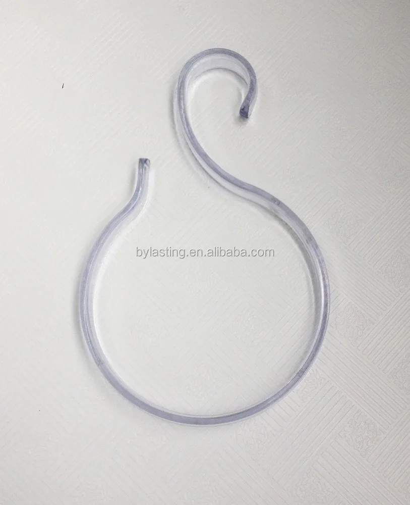 
S Shape Clear Plastic Overdoor Hook Crystal Hook 