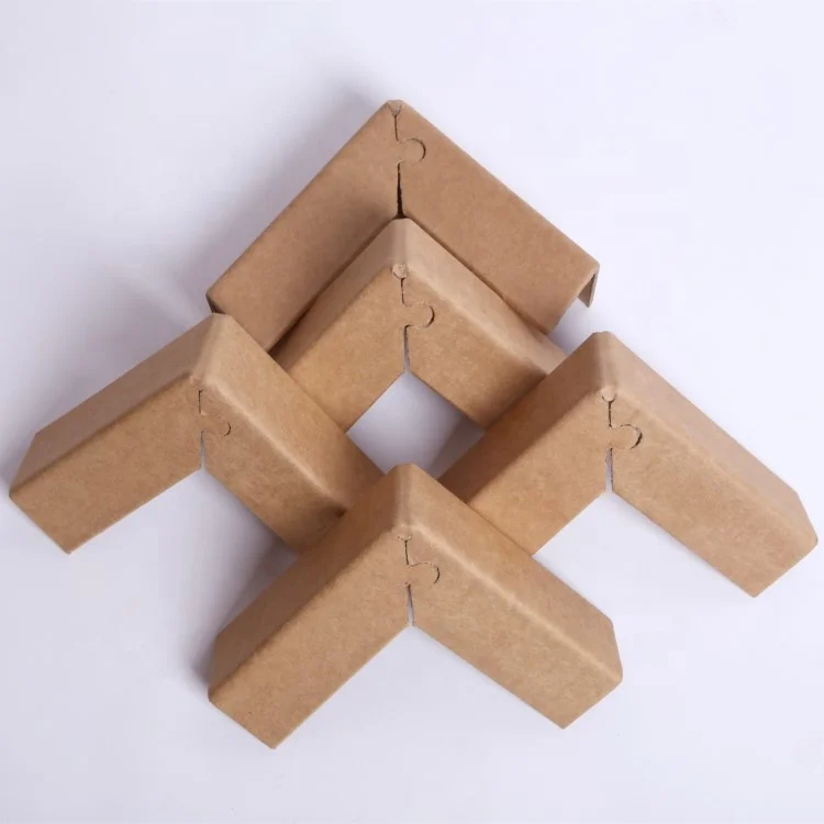100% Recyclable And Wood Free Puzzle-cut Carton Angle Paper Corner Protector Edgeboard For Packaging