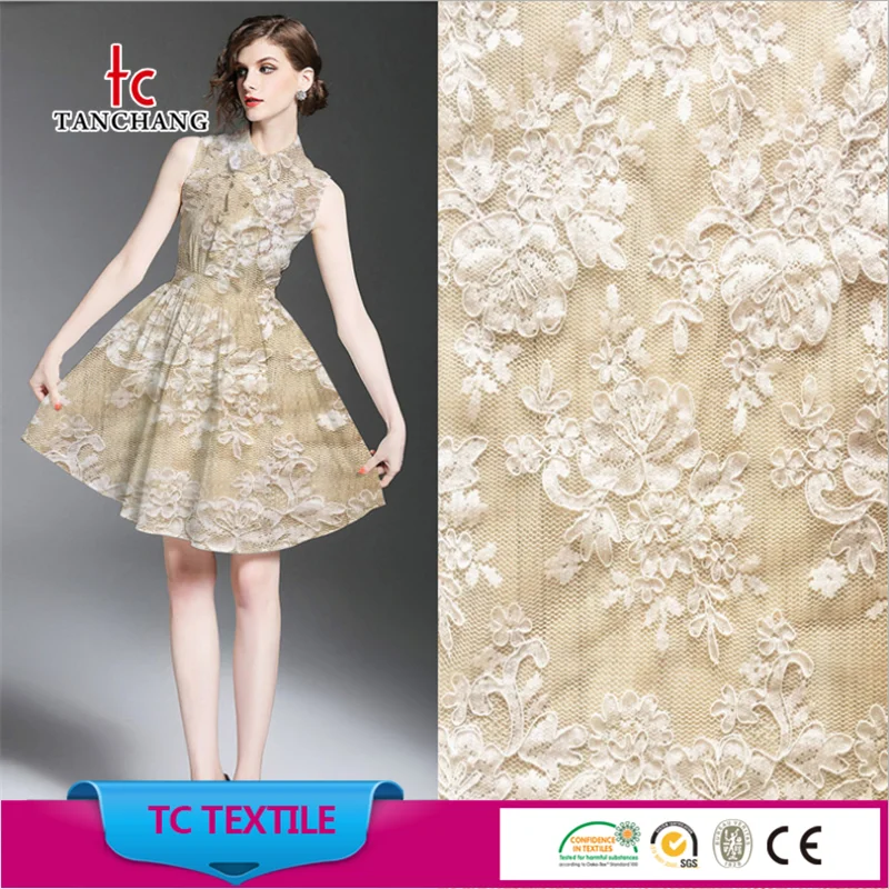 wholesale fancy flower design italian lace fabric for wedding dress LSML3061