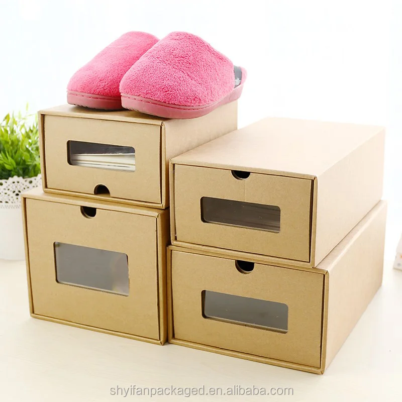 China paper shoe drawer box recycled cardboard shoe box
