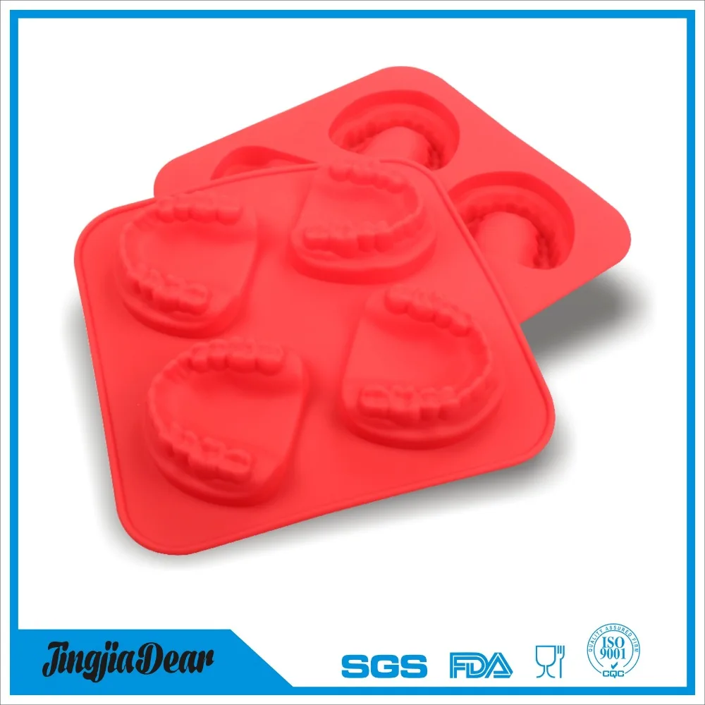 Silicone freezing mould of teeth shape ice tray mold