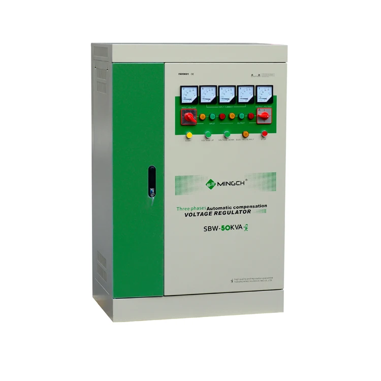 MINGCH SBW Series 3 Phase 50 Kva Voltage Regulator Stabilizer 3 Phase Voltage Stabilizer