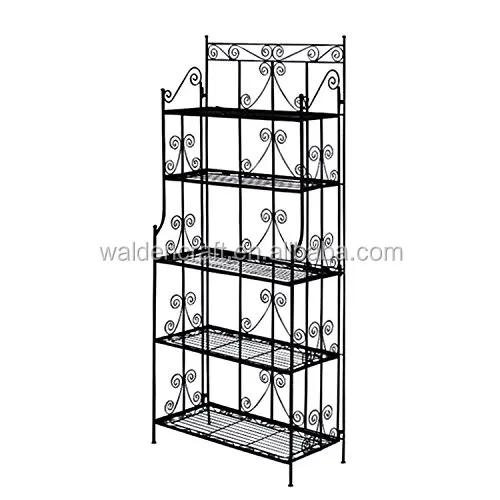 Outdoor indoor metal 5 tier plant stands iron shelf