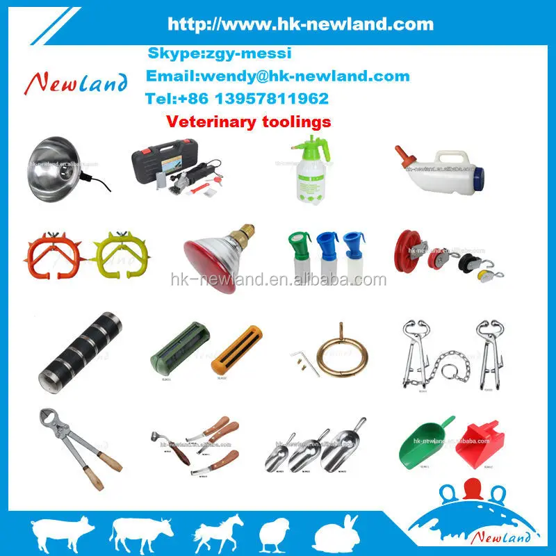 NL14002 Top selling veterinary products Metal Balling Bolus Gun with spring clip for cows and large calves