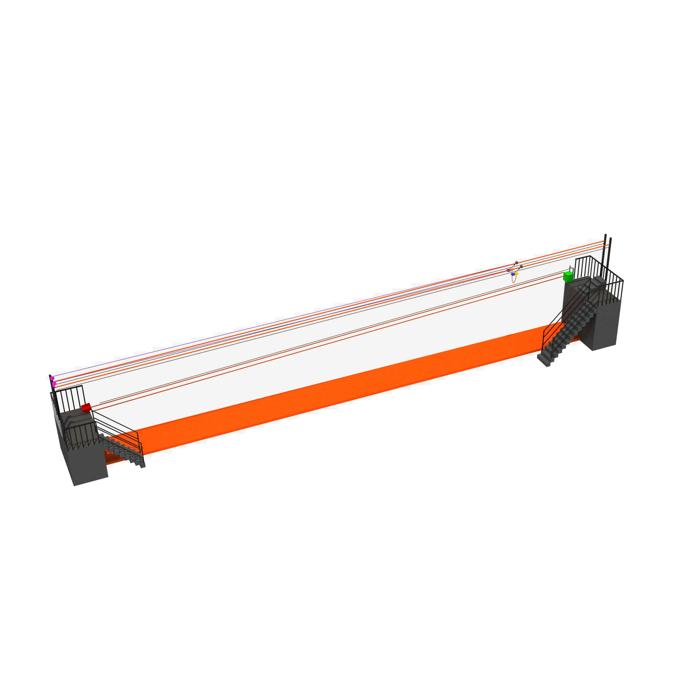 New Popular Games Indoor Park Zip-line