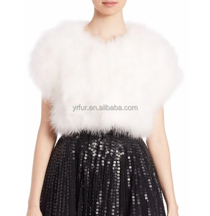 YR219, короткий рукав, перо индейки, меховой ковер/плюшевый ковер для невесты