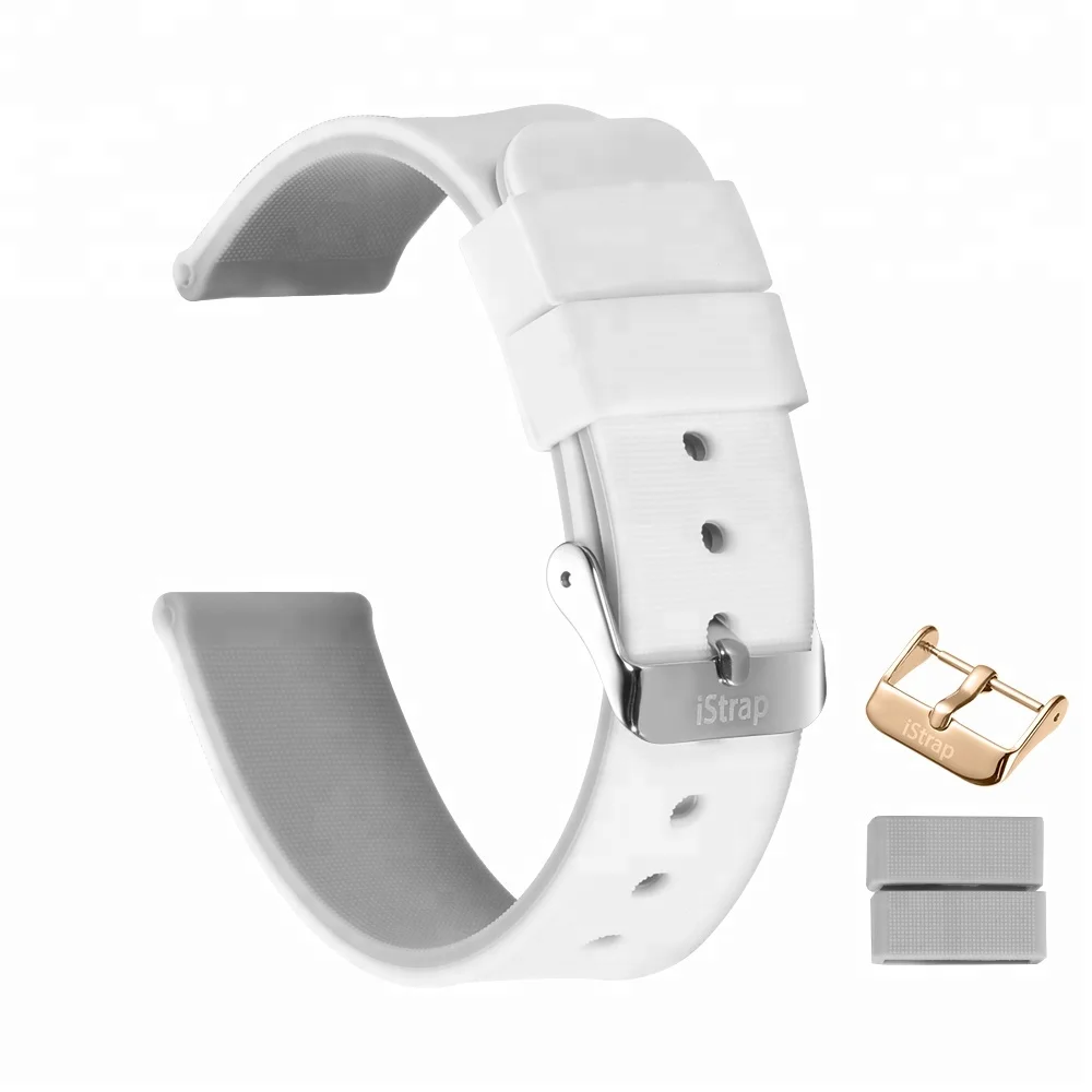 Wholesale High Quality Double Color Smart Watch Bracelet 2018 Replacement Soft Silicone Wristband Sport Watch Band Strap