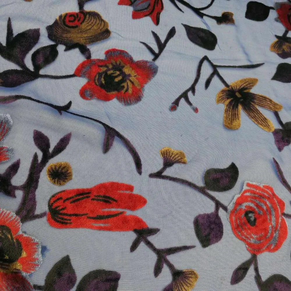 Жаккардовый поливискозный бархат с блестками для женского платья