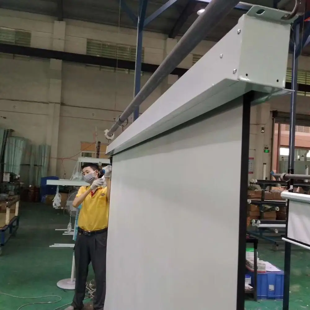motorized in ceiling projection screen