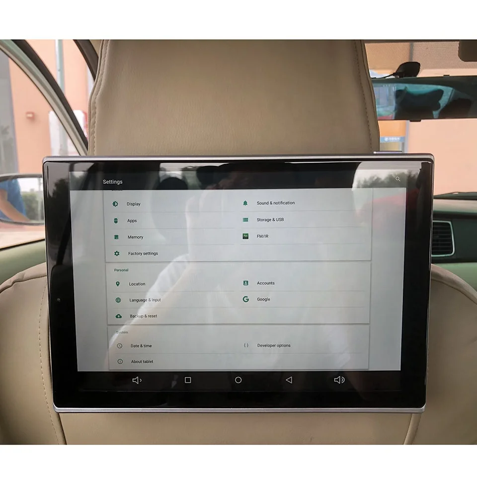 4K Android Rear Head Rest DVD Monitor In Car For Volkswagen CC Multivan Caravelle Sharan Touran Magotan T-ROC Golf Video Display