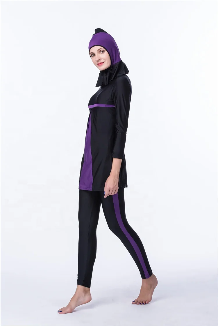 2019 Swimwear Women Muslim Swimsuit Plus Size Full Cover Islamic Hijab Islam Beachwear Ladies Modest Swimming Suit