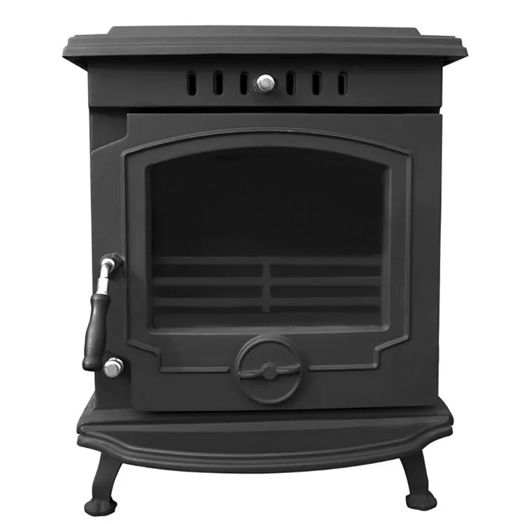 
LF Black Paint And Enamel Brown Indoor Wood Heater Cast Iron Wood Burning Stove For Sale 