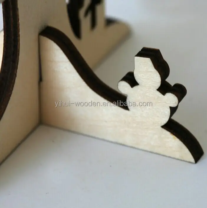 
Laser engraved wooden christmas tree crafts mini mdf wood model 