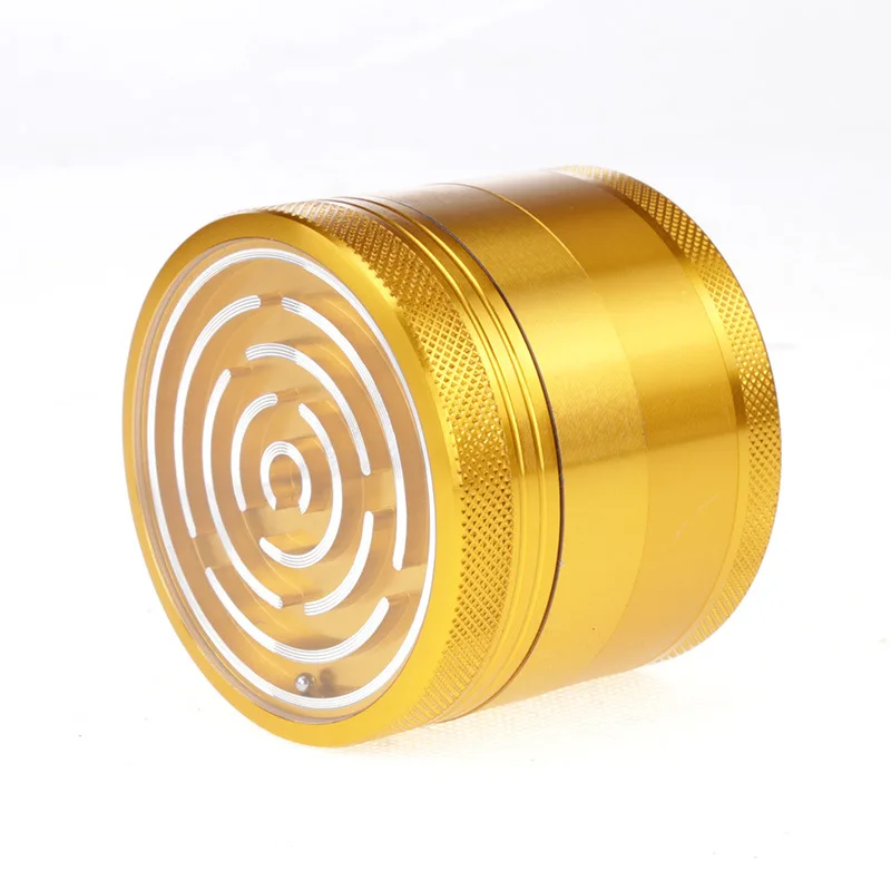 New Maze Design Smoking Accessories 63MM Aluminum Tobacco Crusher Dry Herb Grinder