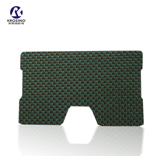 Bottom Price Colorful Carbon Fiber CNC Machining Credit Card Clip in Black-blue Black-yellow Black-Red