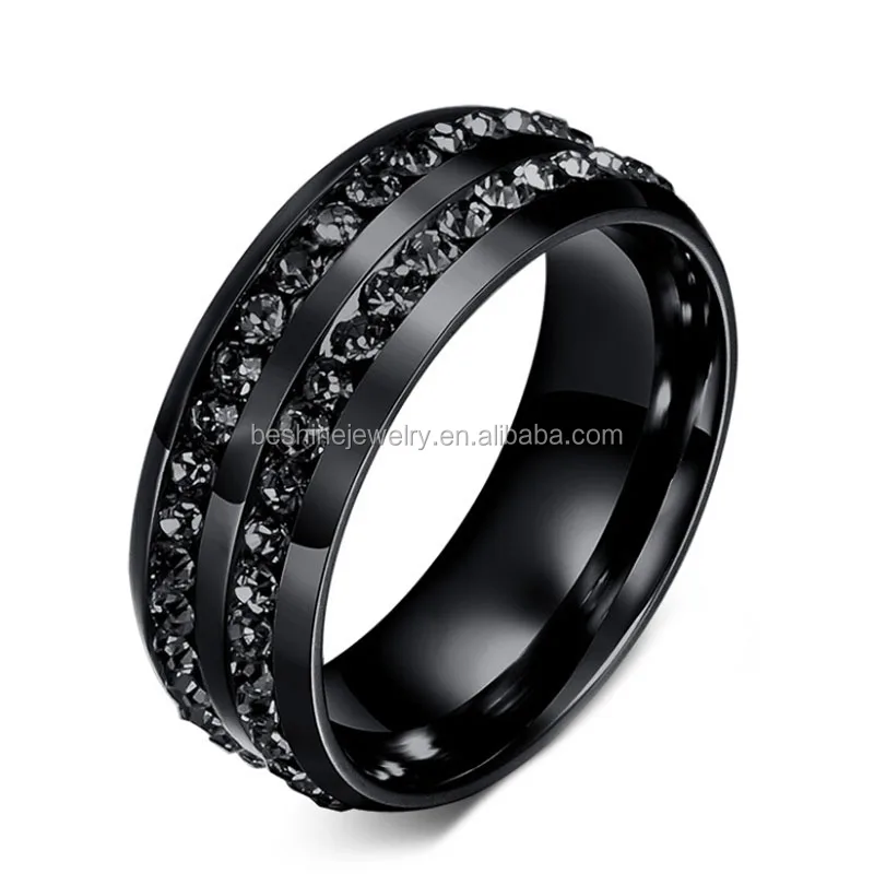 Unisex Fashion Jewellery Black Diamond Engagement ring meaning Sale