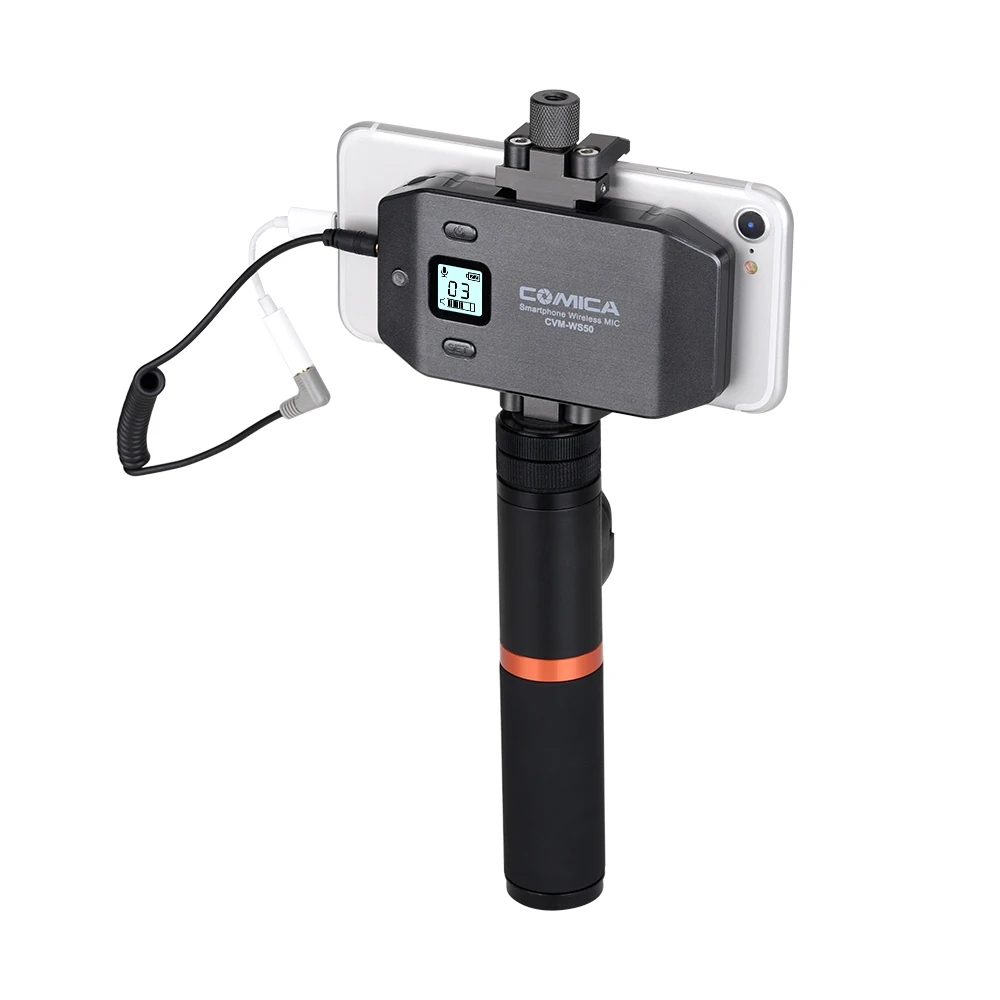 COMICA CVM-WS50 NEW Lavalier Wireless Microphone for Smartphone with Ordinary Grip