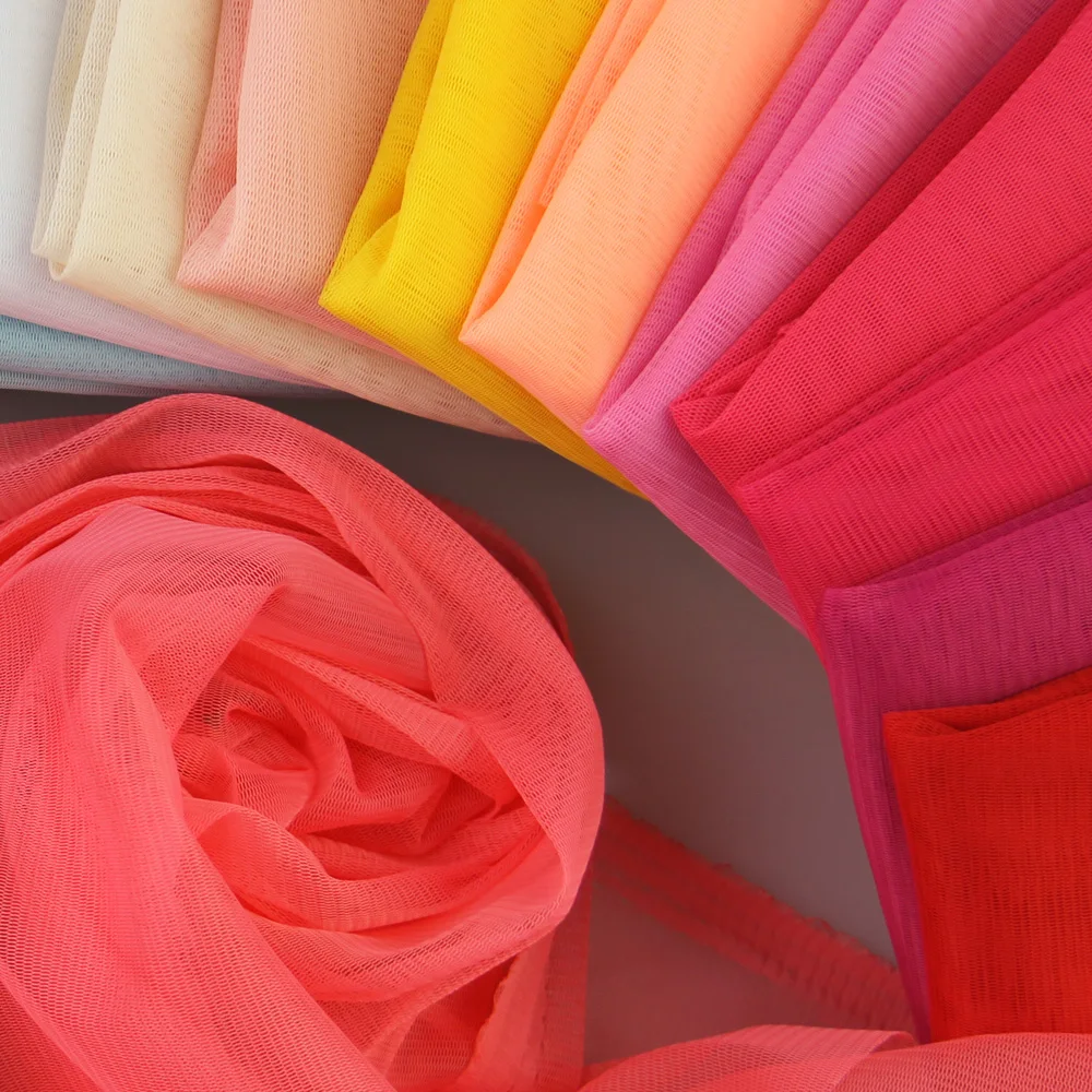 stretch hexagonal English netting material tulle mesh fabric