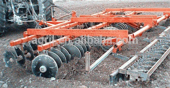 huge duty farm tractor use hydraulic combined land preparation machine with disk harrow, disk plough