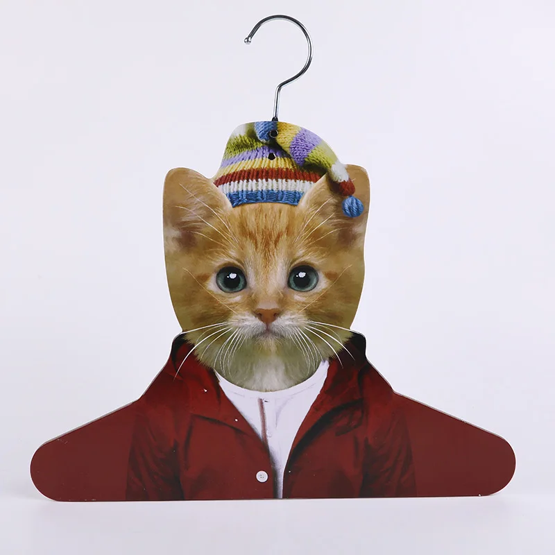 Cardboard animal design clothing paper hangers with metal hook