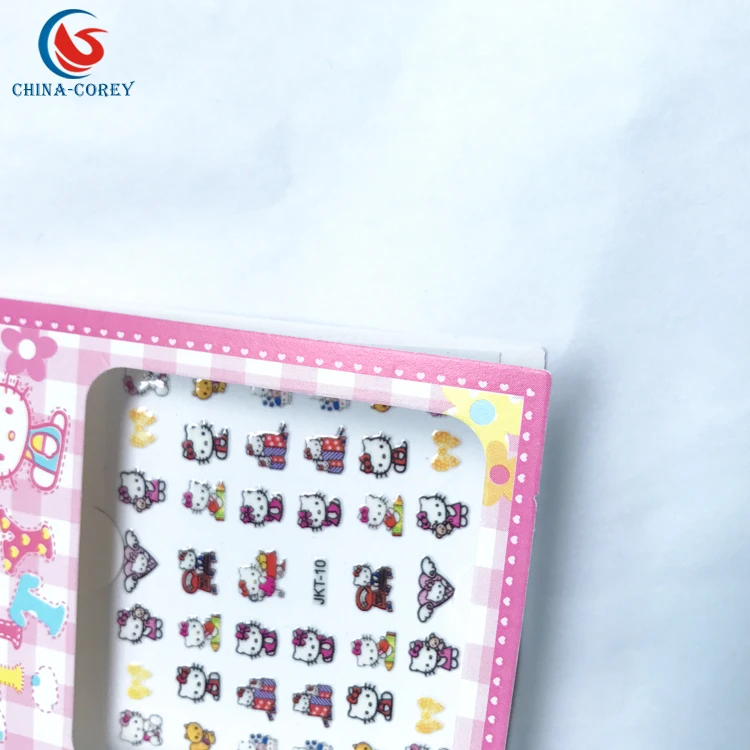 free sample custom design 3d christmas cartoon nail polish art sticker for girls