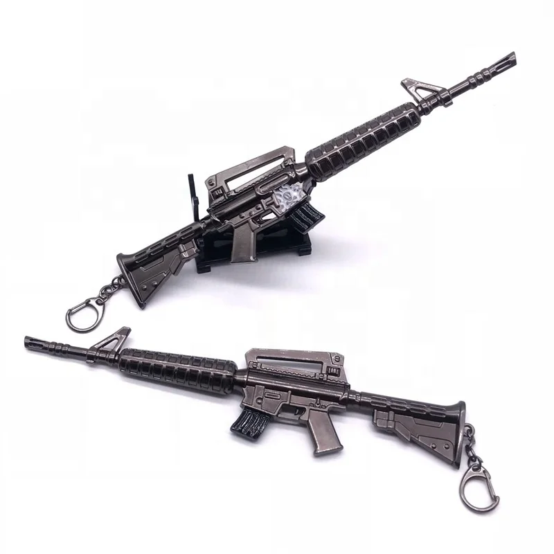 Promotion Custom 22cm Battle Royale SCAR Alloy Weapons Toys Metal Gun Model Keychain