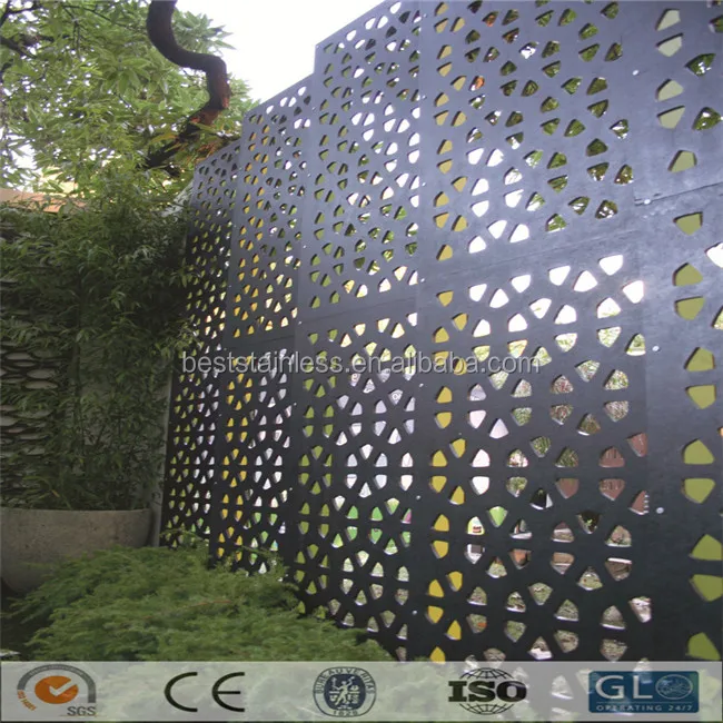 Office Wall Partition Decorative Metal Screen Mesh Exterior Decorative Perforated Metal Panel