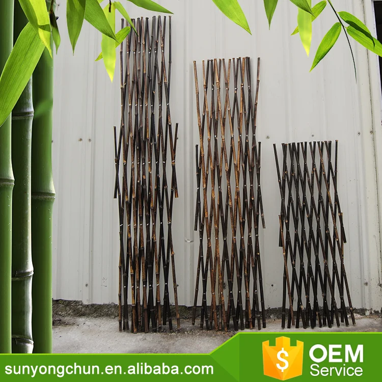 coloured decorative cheap yard black bamboo fence for home decoration
