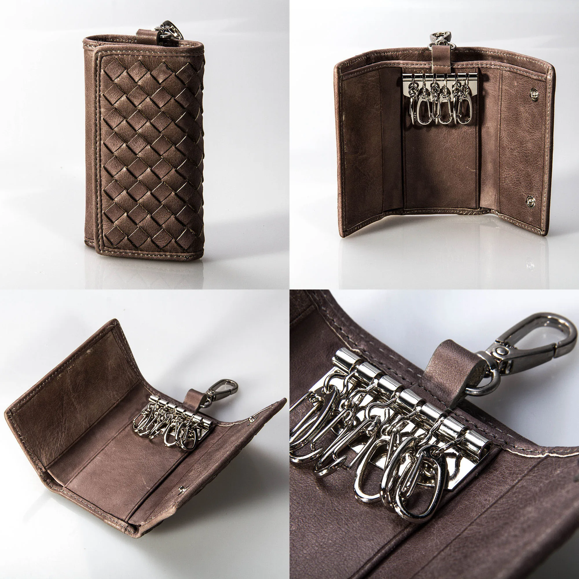 New Update China Supplier Custom Leather Key Chains Holder Wallets Woman Simple Design With Wholesaler Price