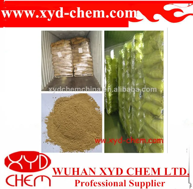 Завод прямых продаж широко уезда желтый коричневый площадь застройки лигносульфонат кальция порошок