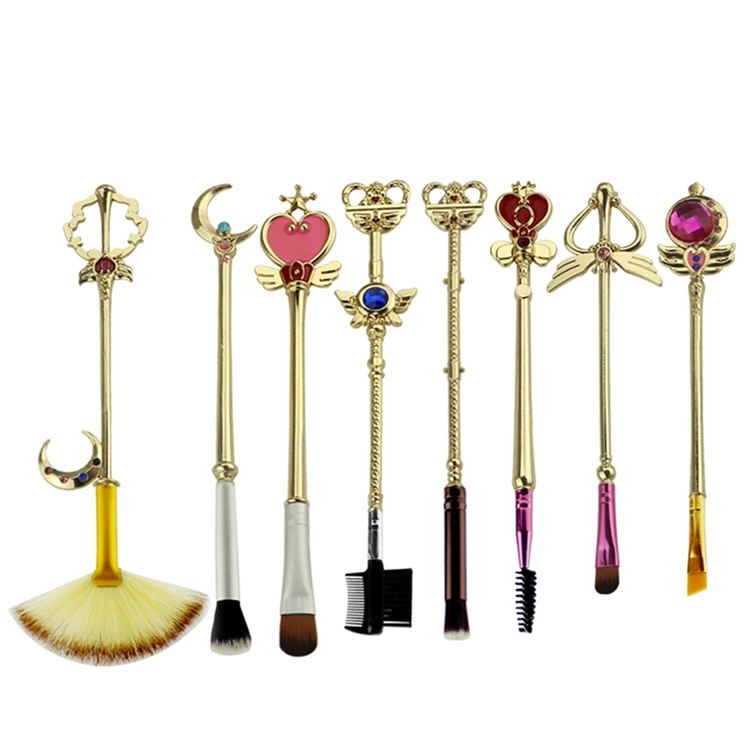 2019 New Professional MakeUp Brushes Eyeshadow Foundation Blush Cosmetic Brush Set Kit Tool Sailor Moon 8pcs Makeup Brushes